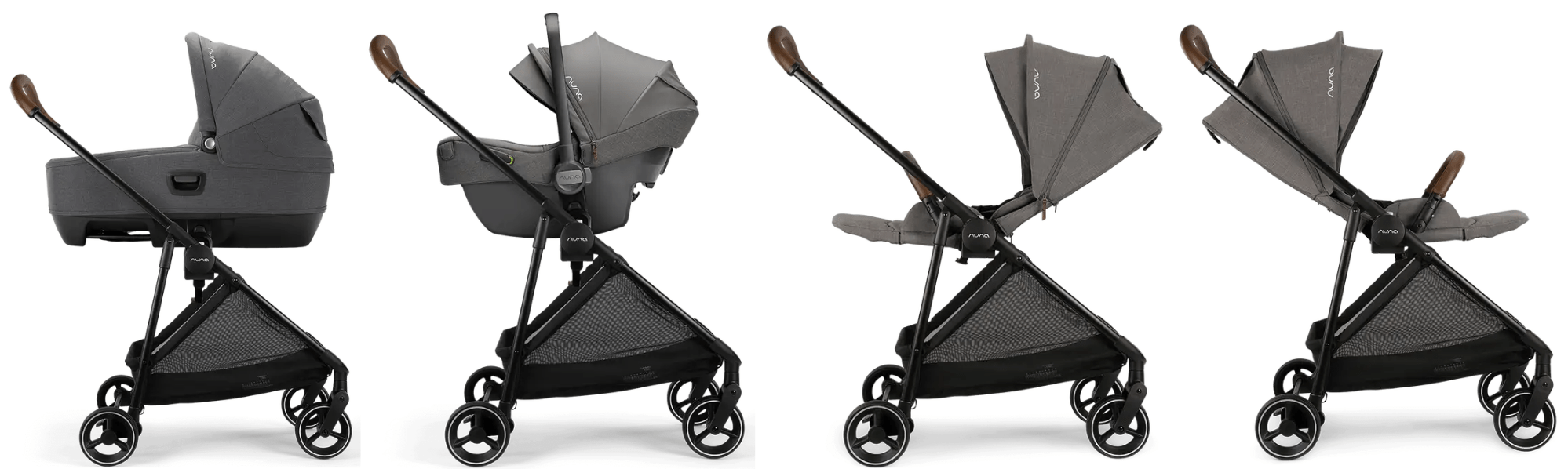 Poussette 2 En 1 Hauck Move N Care - Avec Nacelle Et Siège Réversible, Jusqu'à 22 Kg, Roues Caoutchouc